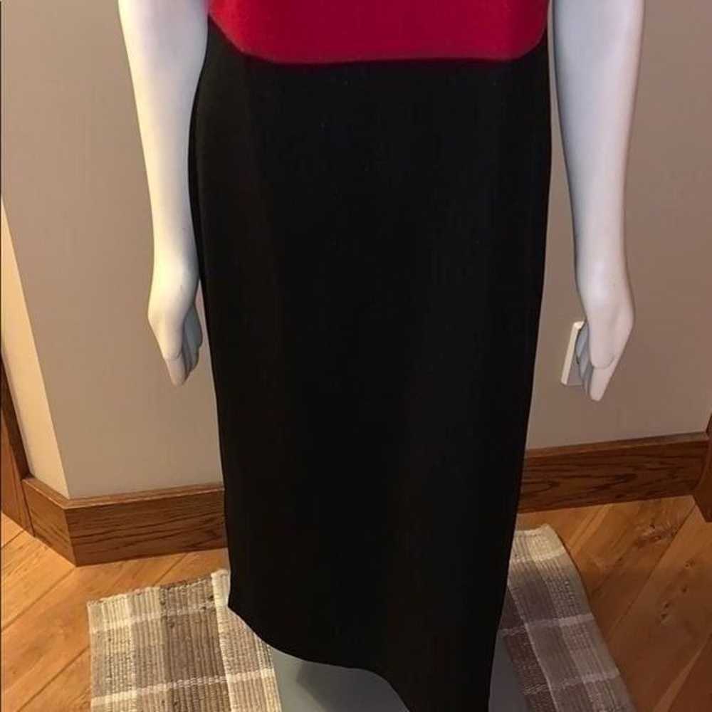 1990’s 2 piece Blair red and black color block ma… - image 2