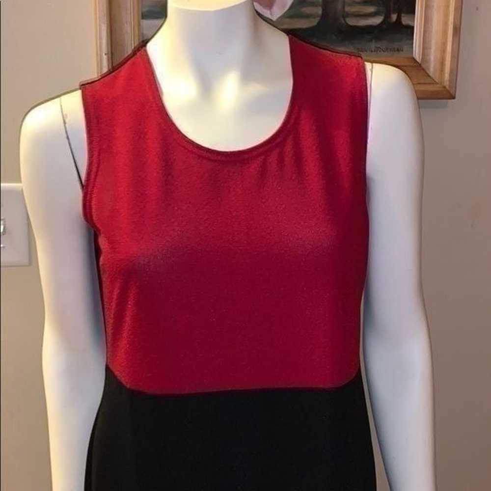 1990’s 2 piece Blair red and black color block ma… - image 7