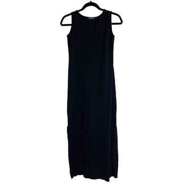 Vintage Harolds Womens Sz S Maxi Dress Solid Blac… - image 1