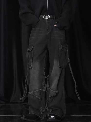 Japanese Brand × Jean × Streetwear Black wash stre