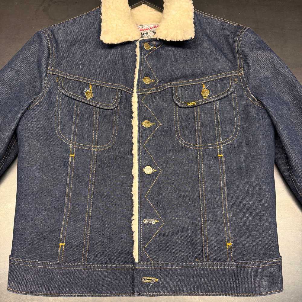 Lee 70s Lee Storm Rider Denim Sherpa Lined Jacket… - image 3