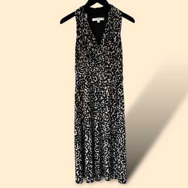 Evan Picone Womens Faux Wrap Dress Animal Print S… - image 1