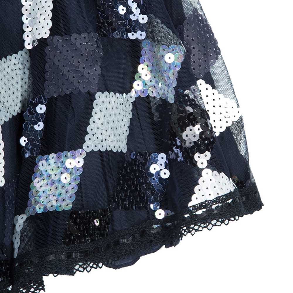 Roma e Tosca Navy Blue Sequin Embellished Skirt 1… - image 6