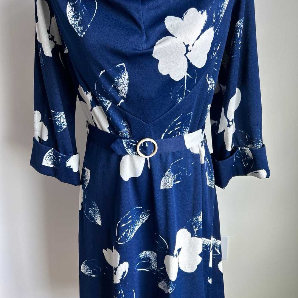 Vintage 1980’s Blue Handmade Dress - image 2