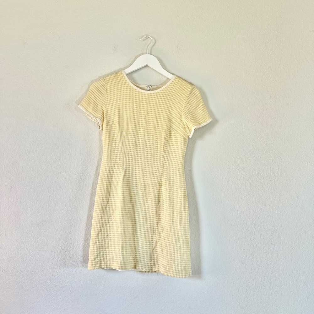 Vintage mini yellow cocktail dress - image 2