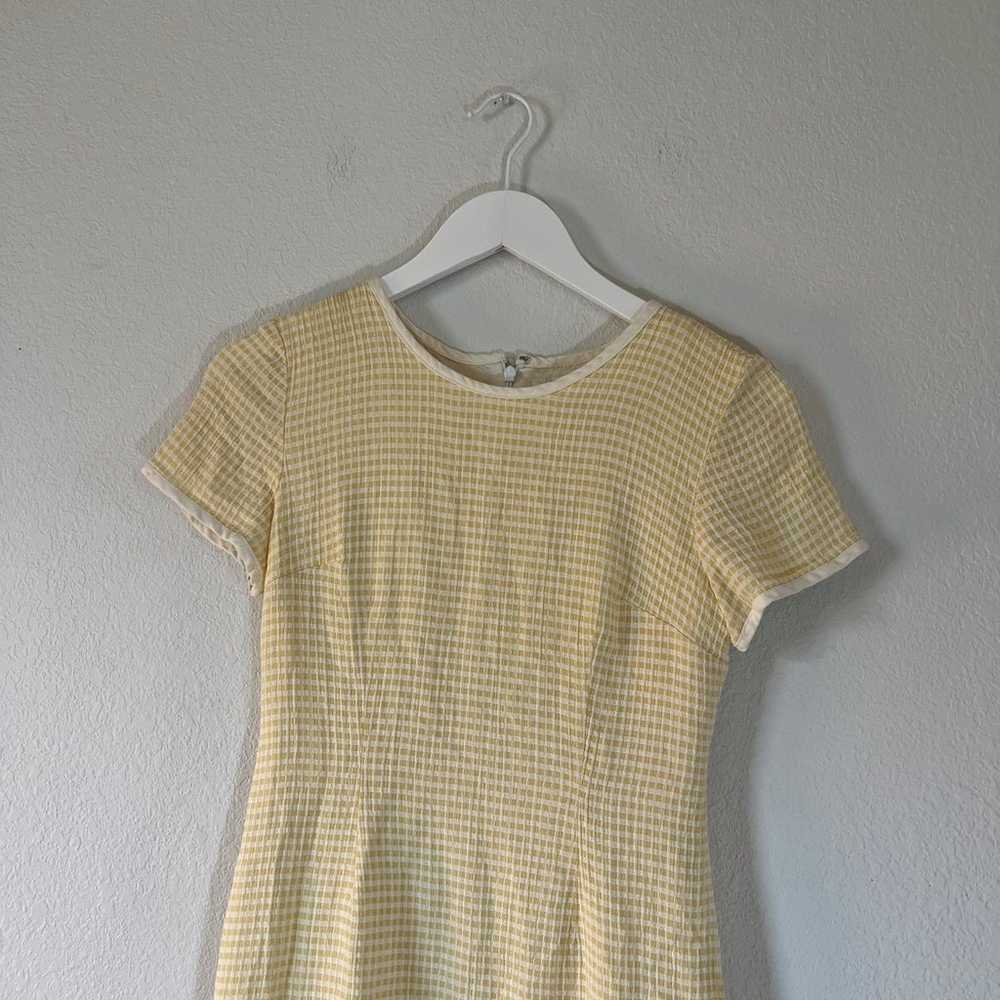 Vintage mini yellow cocktail dress - image 3