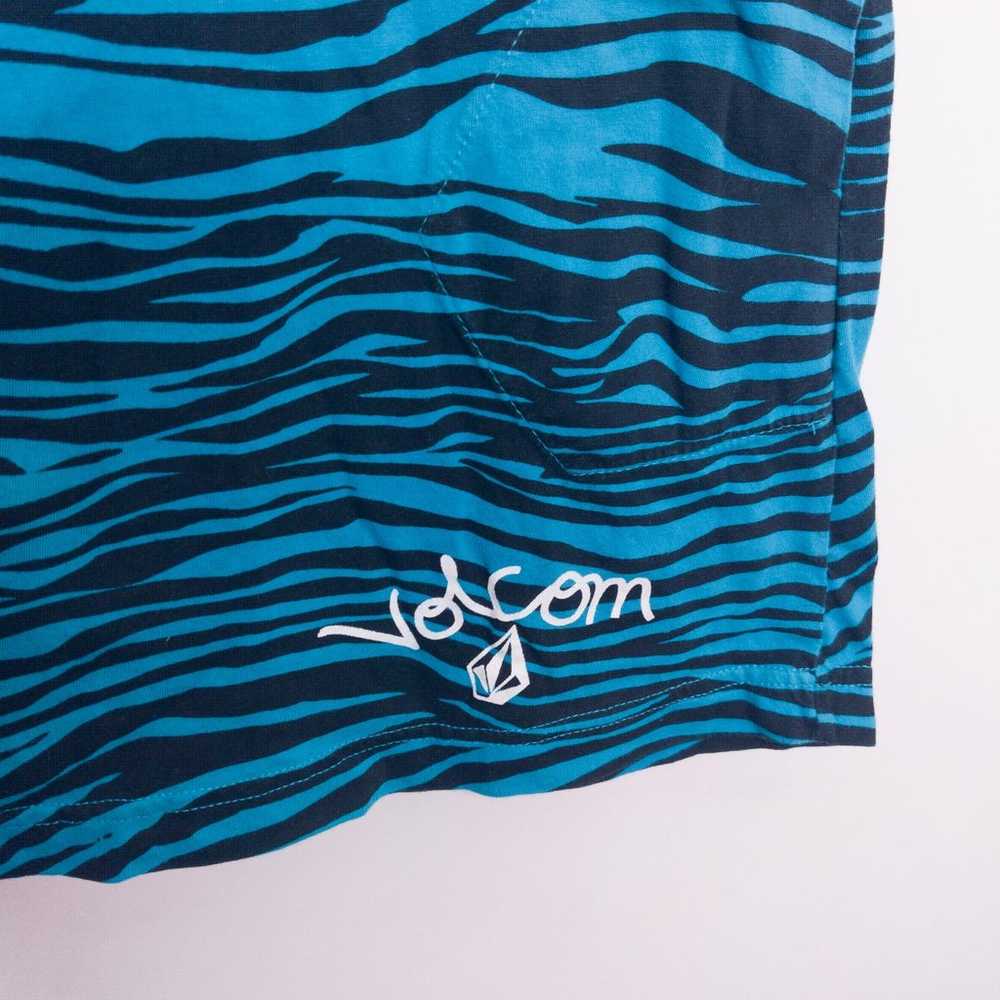 Volcom Dress Vintage Skater Zebra Print Blue & Bl… - image 4