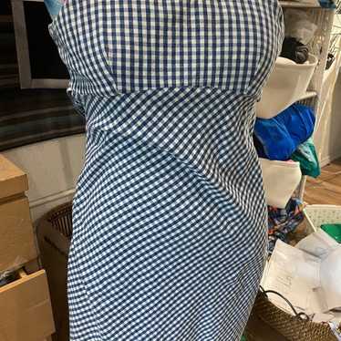 Vintage True Blue dress size 6 plaid dress - image 1