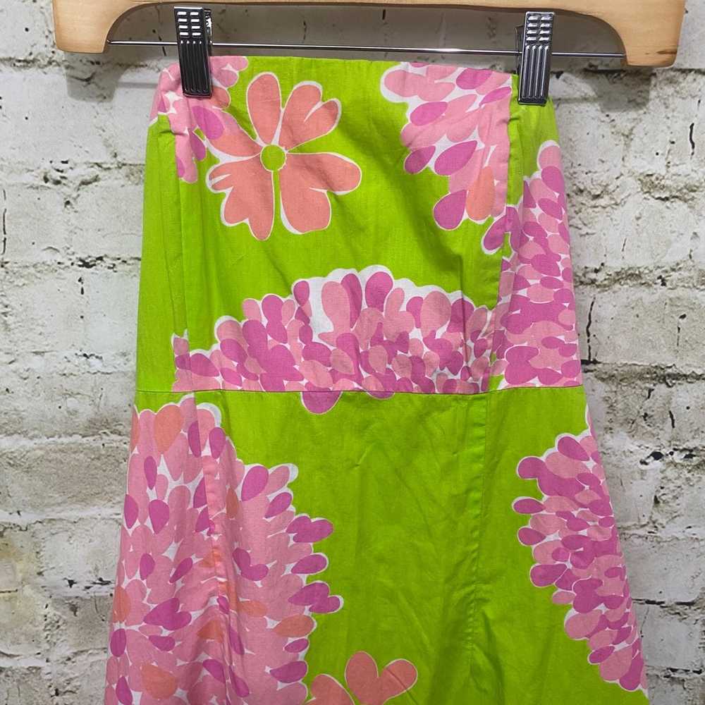 Vintage Lilly Pulitzer Pink Green Floral Print St… - image 2