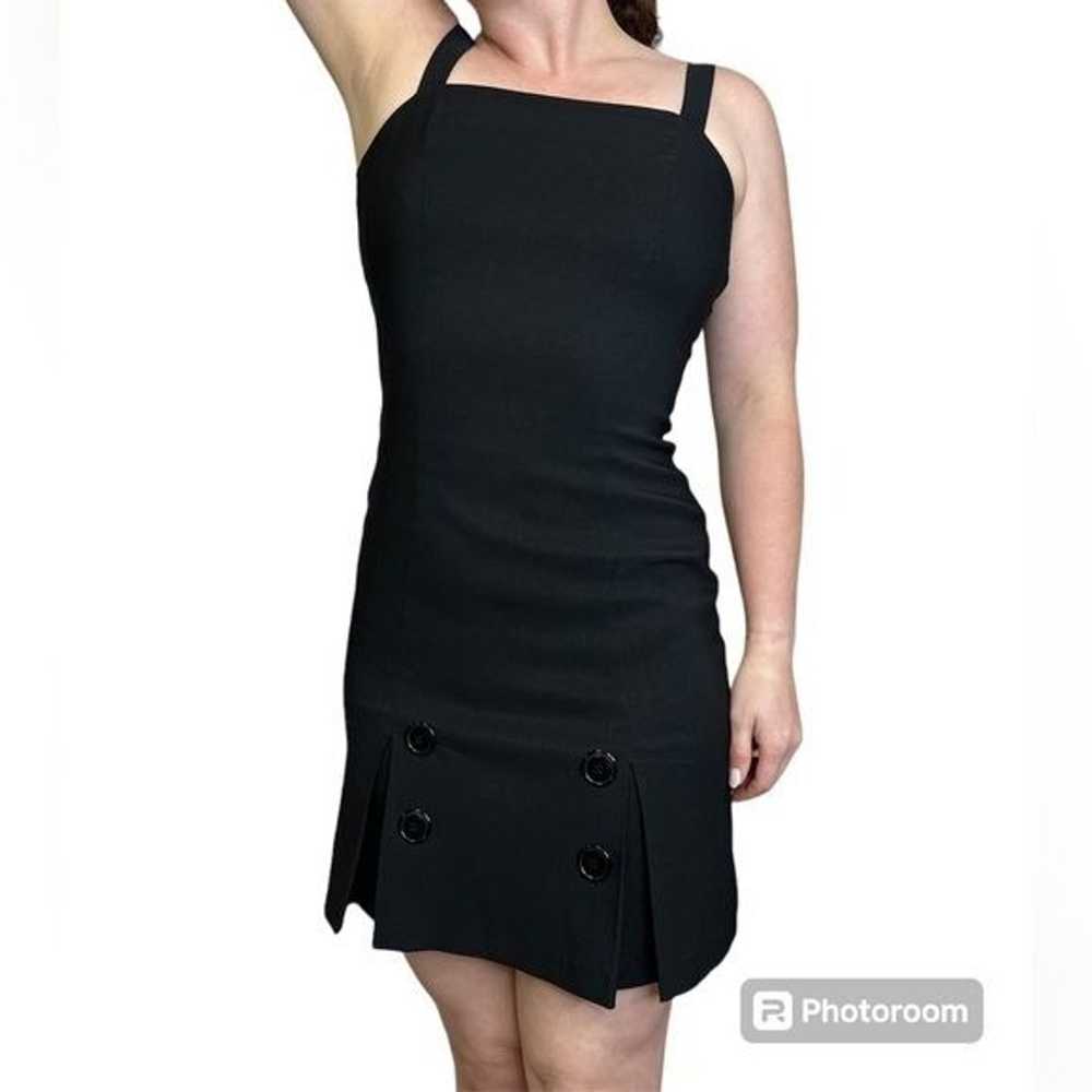 Vintage 90s La Belle Black Mini Dress Sleeveless … - image 3