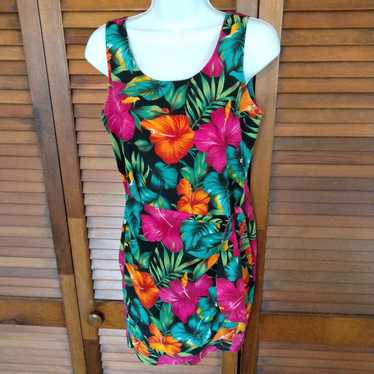 Vintage La Belle Fashions Tropical Sarong Dress