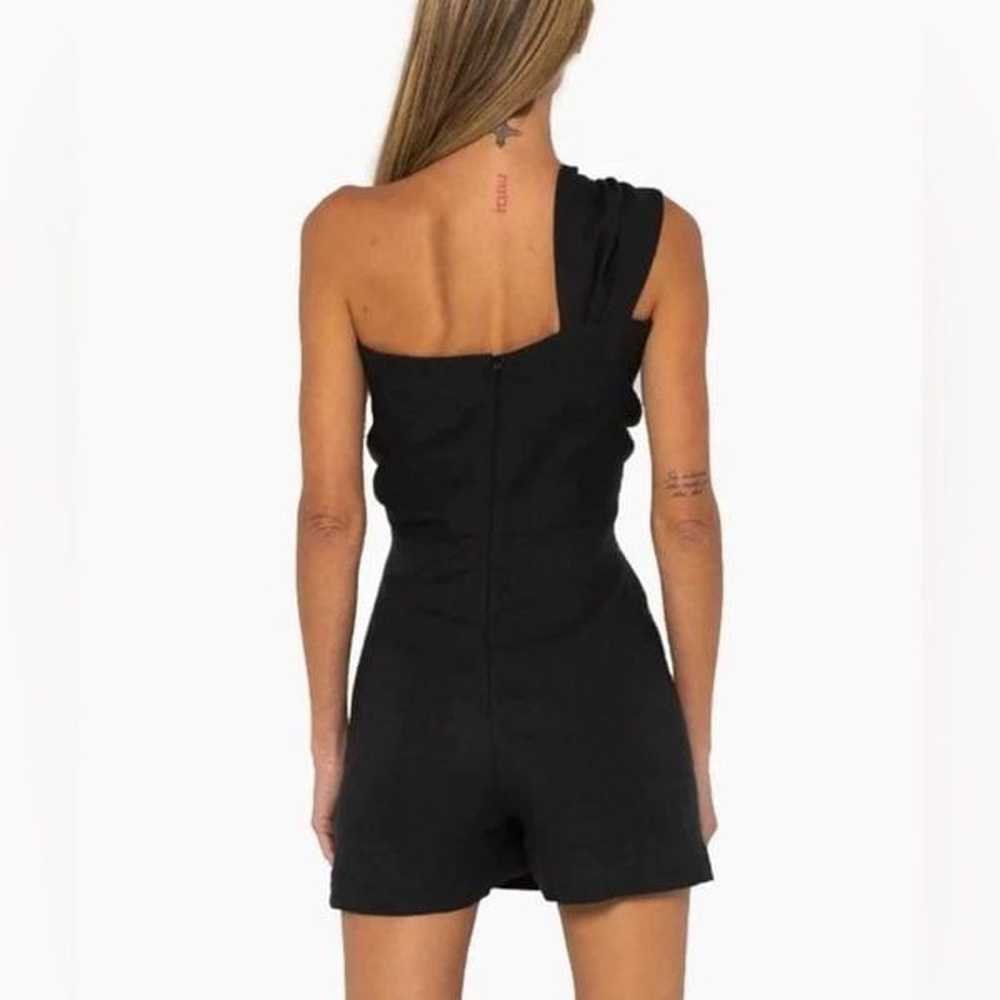 JUST BEE QUEEN Solange Romper Linen Black Cutout … - image 3