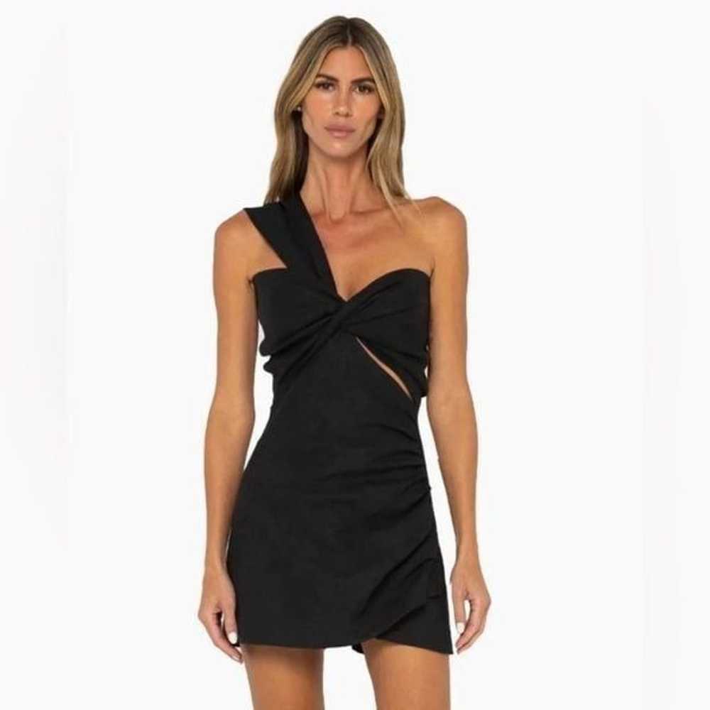 JUST BEE QUEEN Solange Romper Linen Black Cutout … - image 4