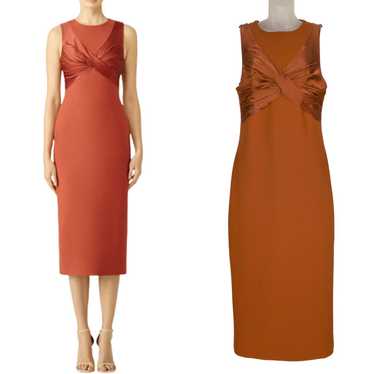 CINQ A SEPT Adelise Dress in Tobacco Midi Sheath … - image 1