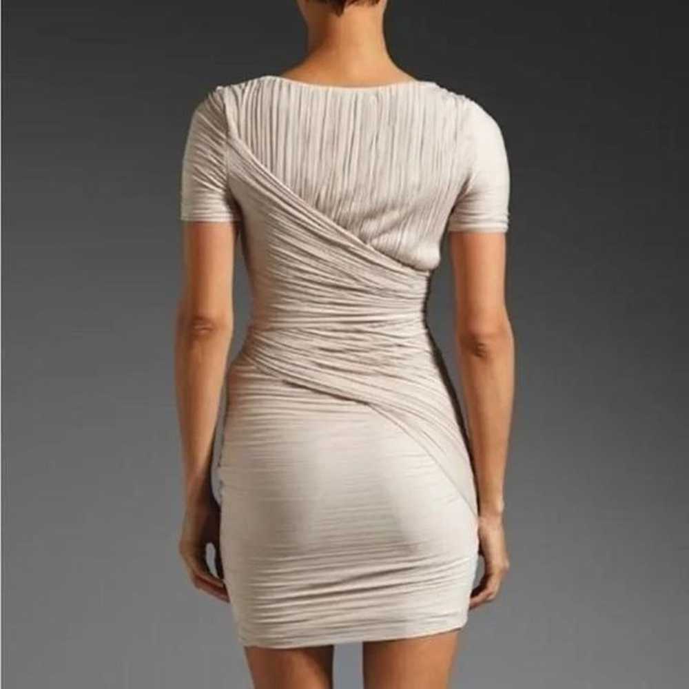 Halston Heritage Cream Ruched Cocktail Mini Dress… - image 3