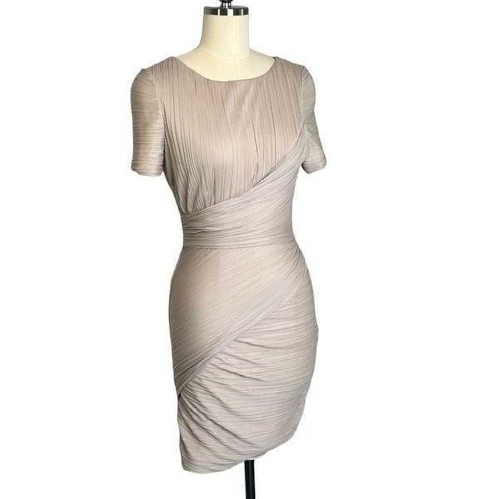 Halston Heritage Cream Ruched Cocktail Mini Dress… - image 7