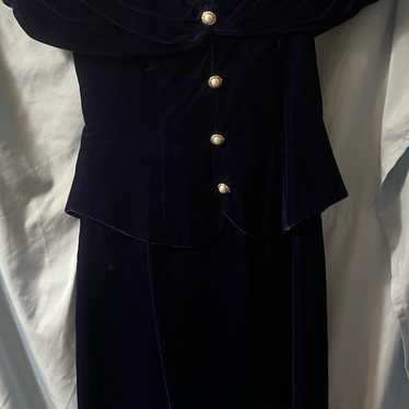 Vintage Women’s purple velvet sz. 5 dress - image 1