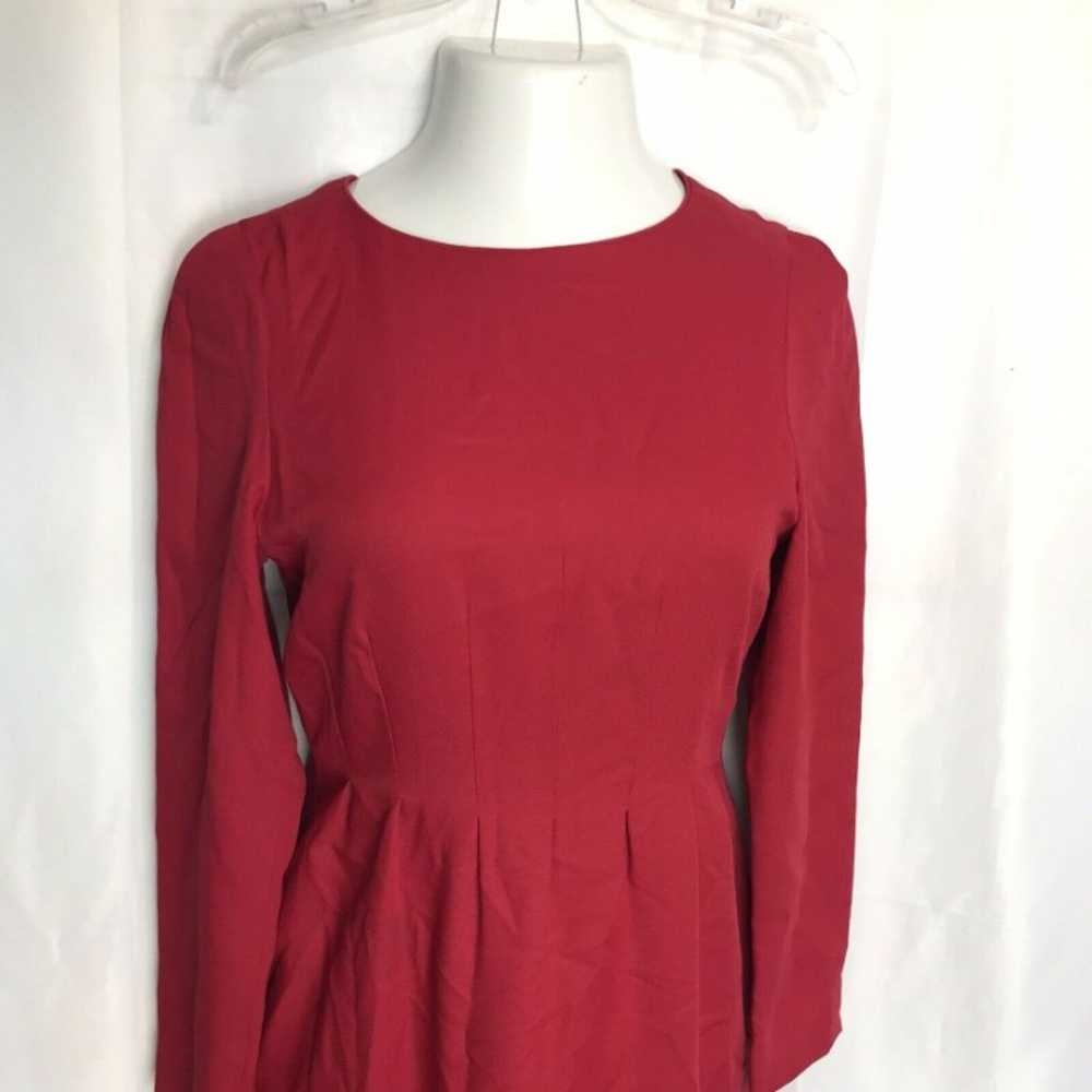 Liz Claiborne Vintage Modest Secretary Red Dress … - image 2