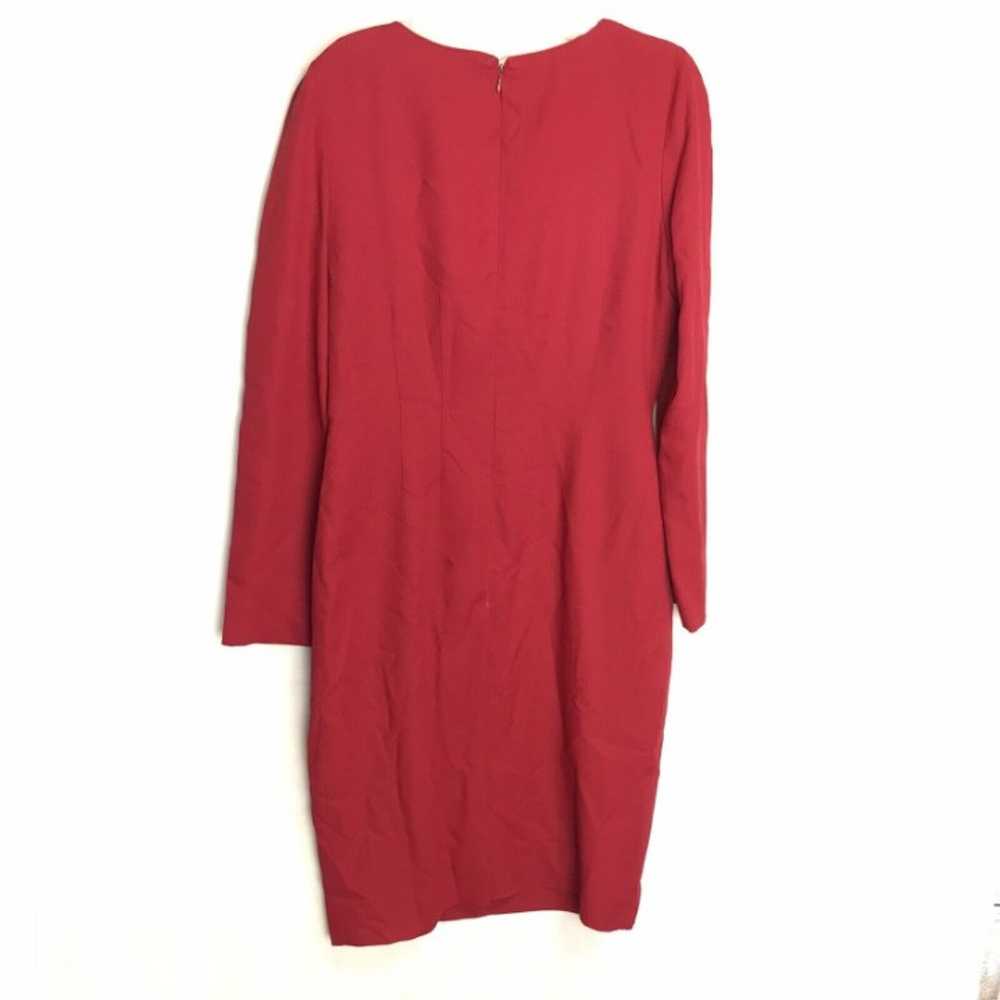 Liz Claiborne Vintage Modest Secretary Red Dress … - image 3