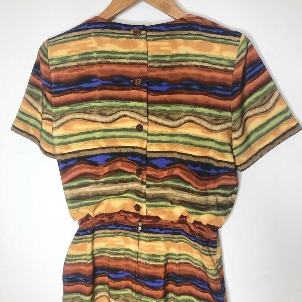 Vintage J. Stevens Funky Faux Wrap Dress 4P - image 4