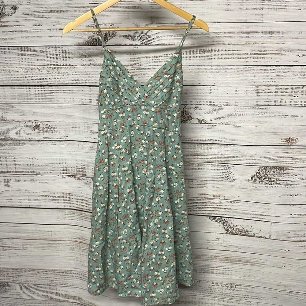 Vintage Somerset Bay Floral Dress Teal Green Size… - image 1