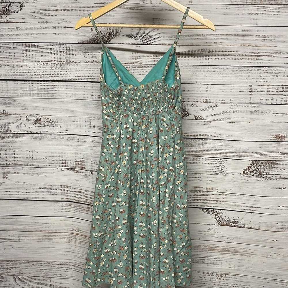 Vintage Somerset Bay Floral Dress Teal Green Size… - image 3