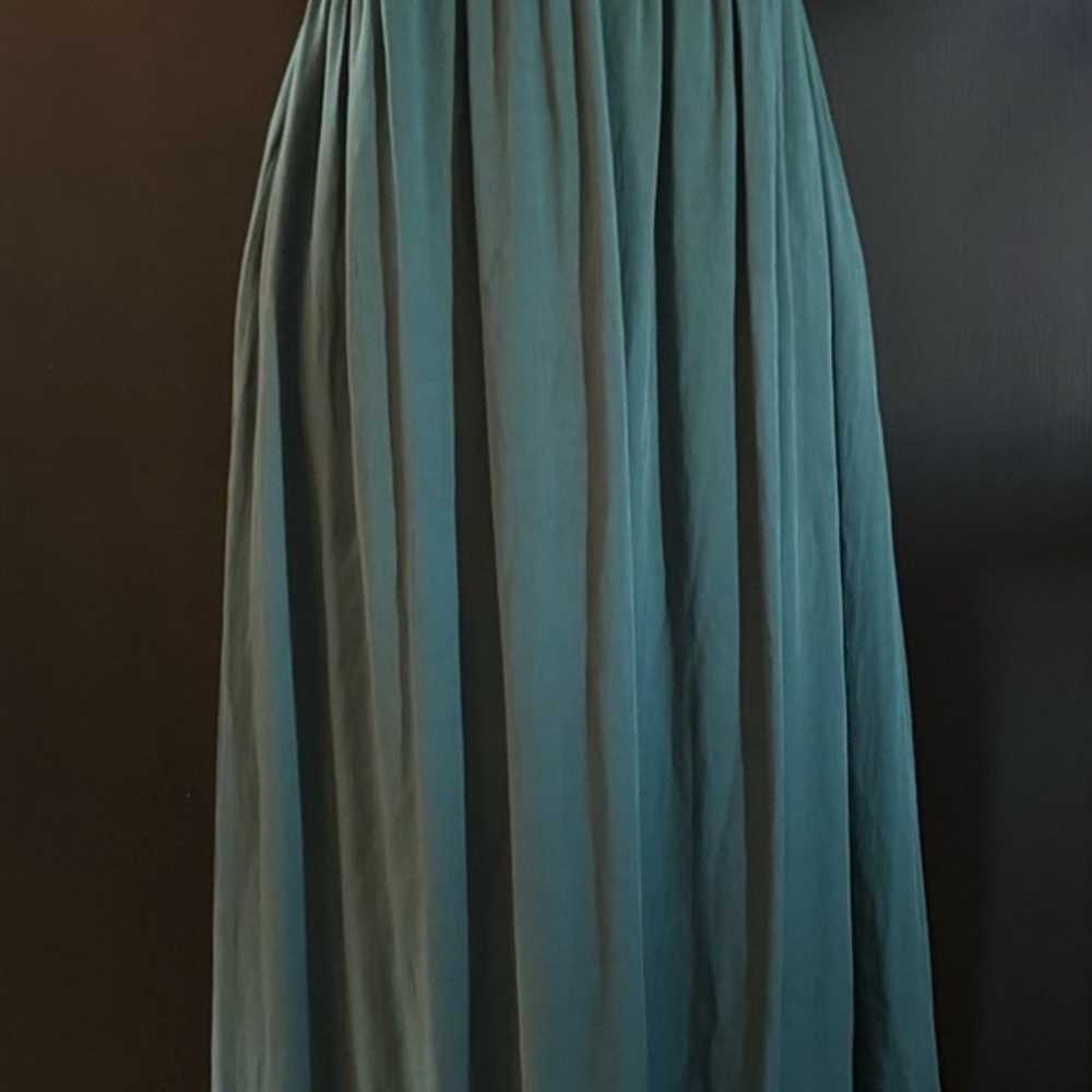 Dusty Emerald embroidered modest maxi dress - image 1