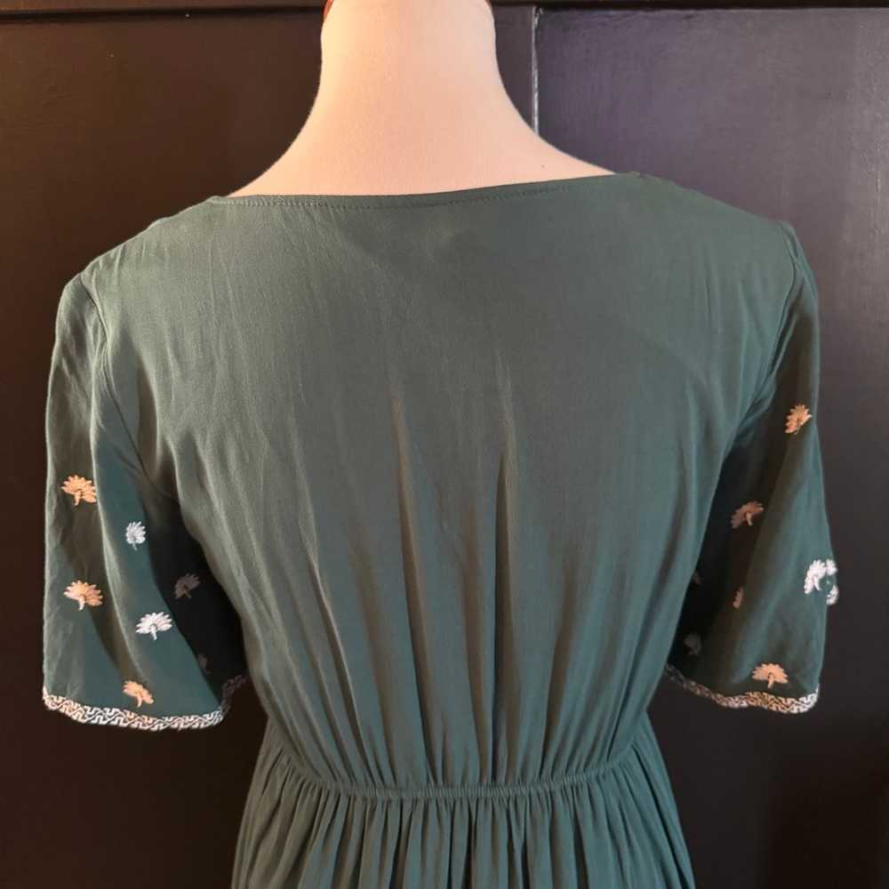 Dusty Emerald embroidered modest maxi dress - image 5