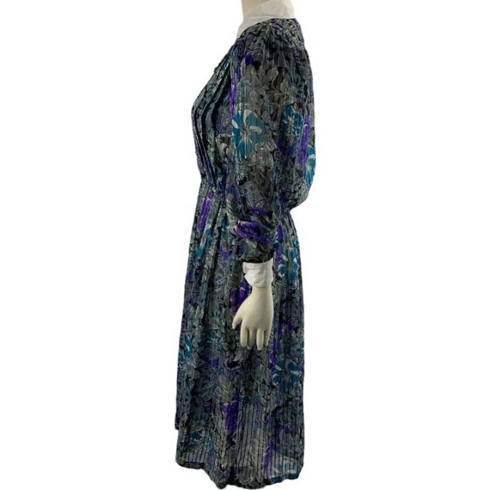 Leslie Fay 6 Vintage Dress Floral Granny Modest - image 3