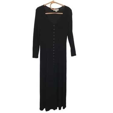 Vintage J Stevens by Carol Escritor Black Maxi Dr… - image 1