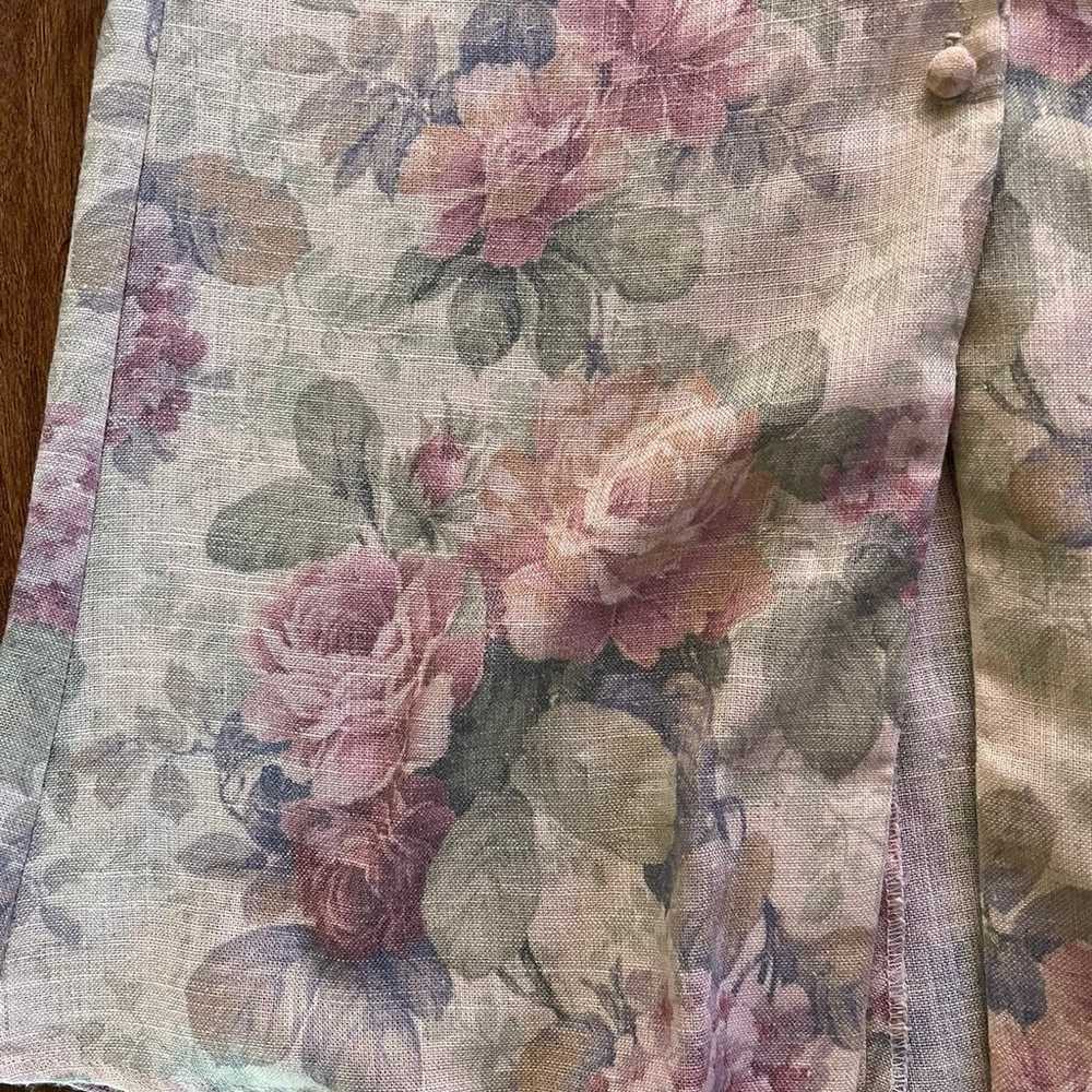 Scott McClintock Vintage 90s floral linen blend m… - image 3