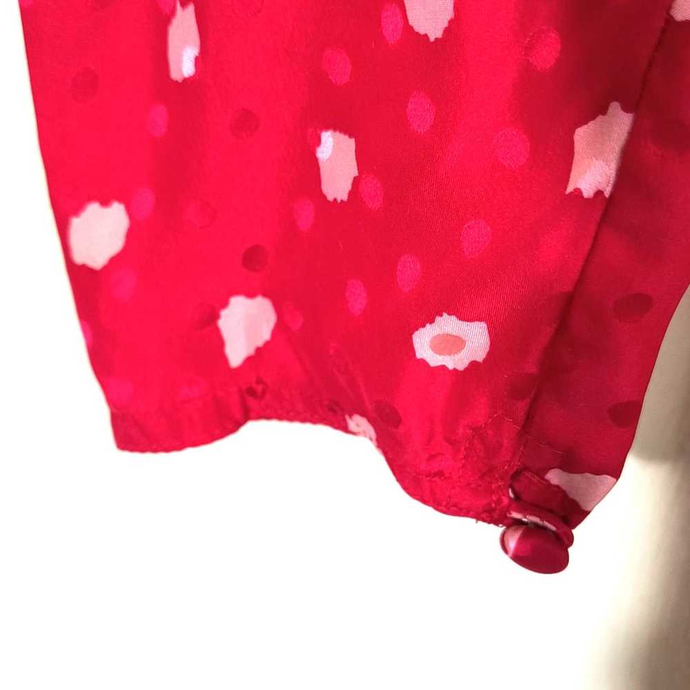 Maggie London Silk Dress Women's Size 6 Red Polka… - image 7