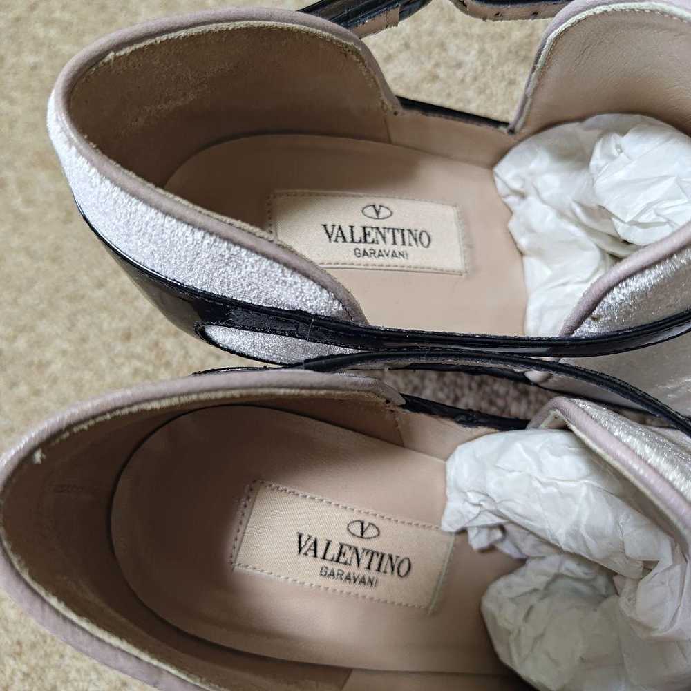 VALENTINO Pink Beige Pink Gold Velour Pumps 10cm … - image 5