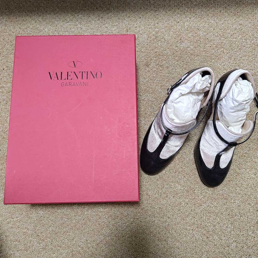 VALENTINO Pink Beige Pink Gold Velour Pumps 10cm … - image 6