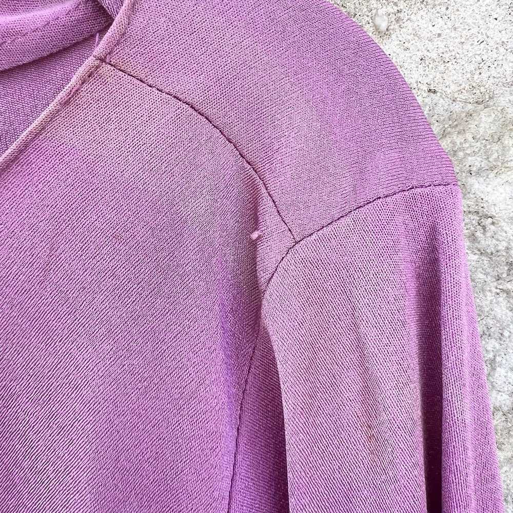 Vintage 70s climax orchid purple long sleeve disc… - image 5