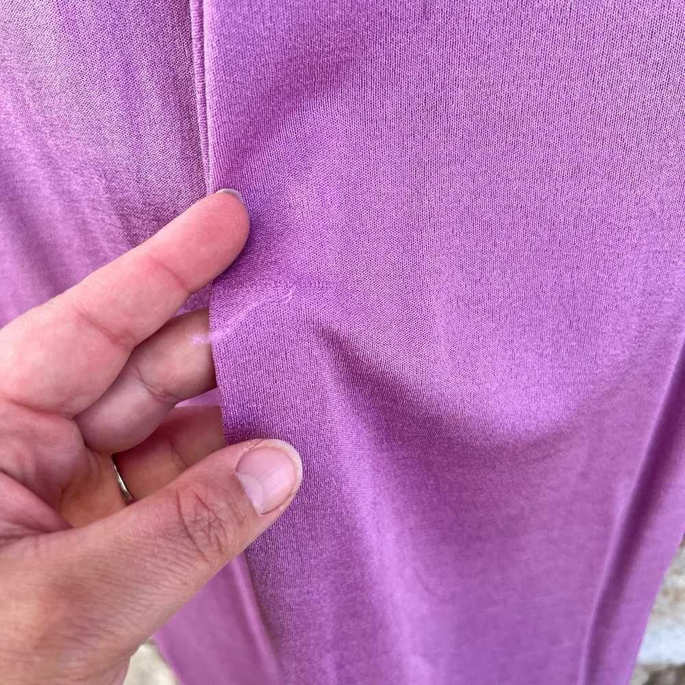 Vintage 70s climax orchid purple long sleeve disc… - image 7