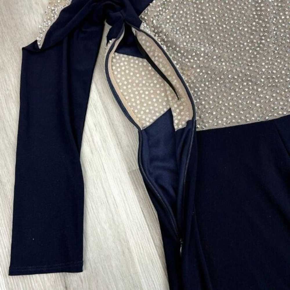 Vintage Prom Wedding Evening Long Dress Navy Gown… - image 8