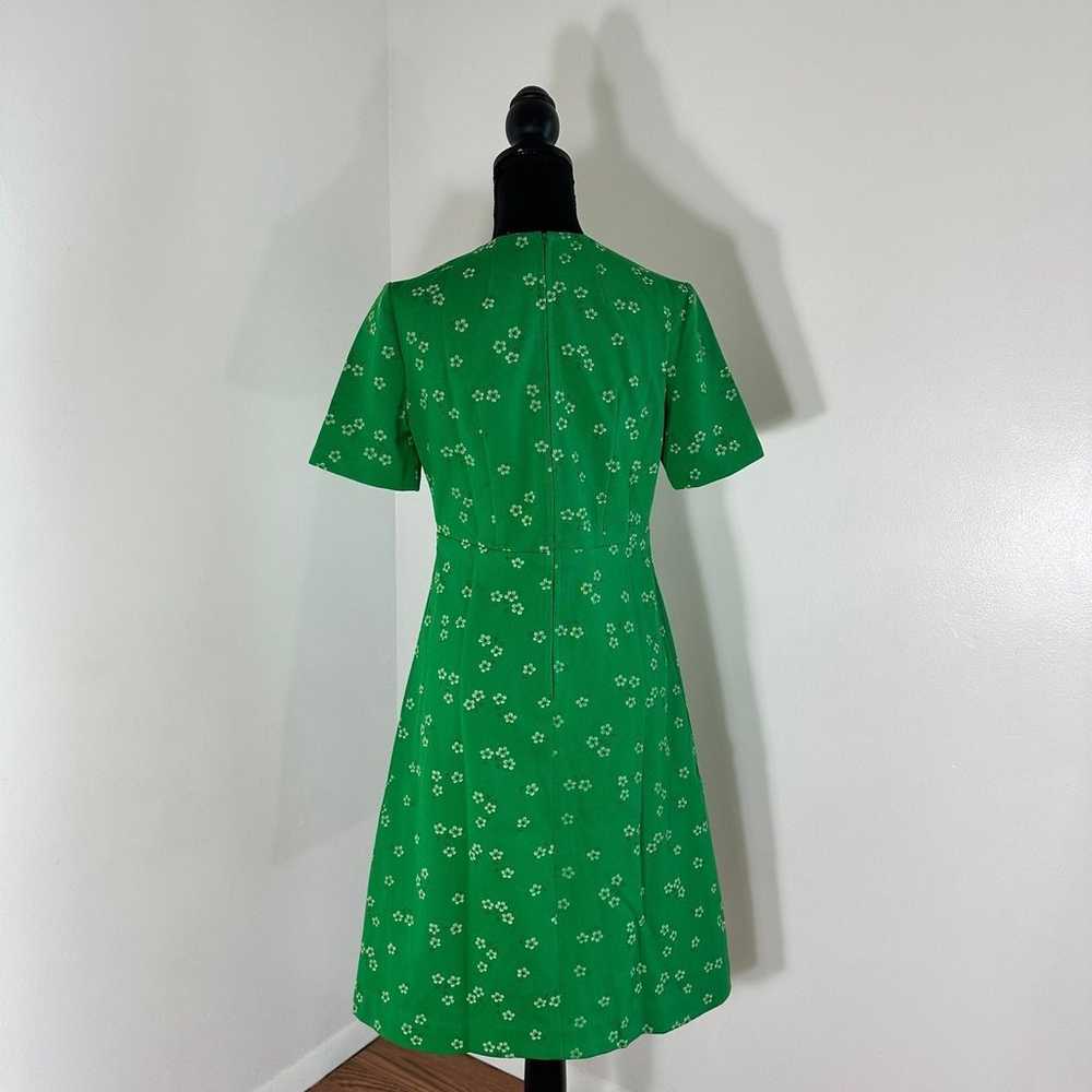 Vintage green 1960s floral dress - image 6