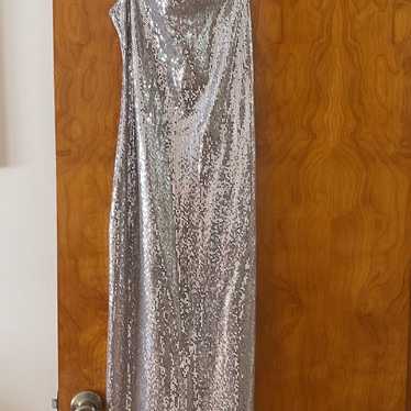 Vintage Bebe sequins silver dress - image 1