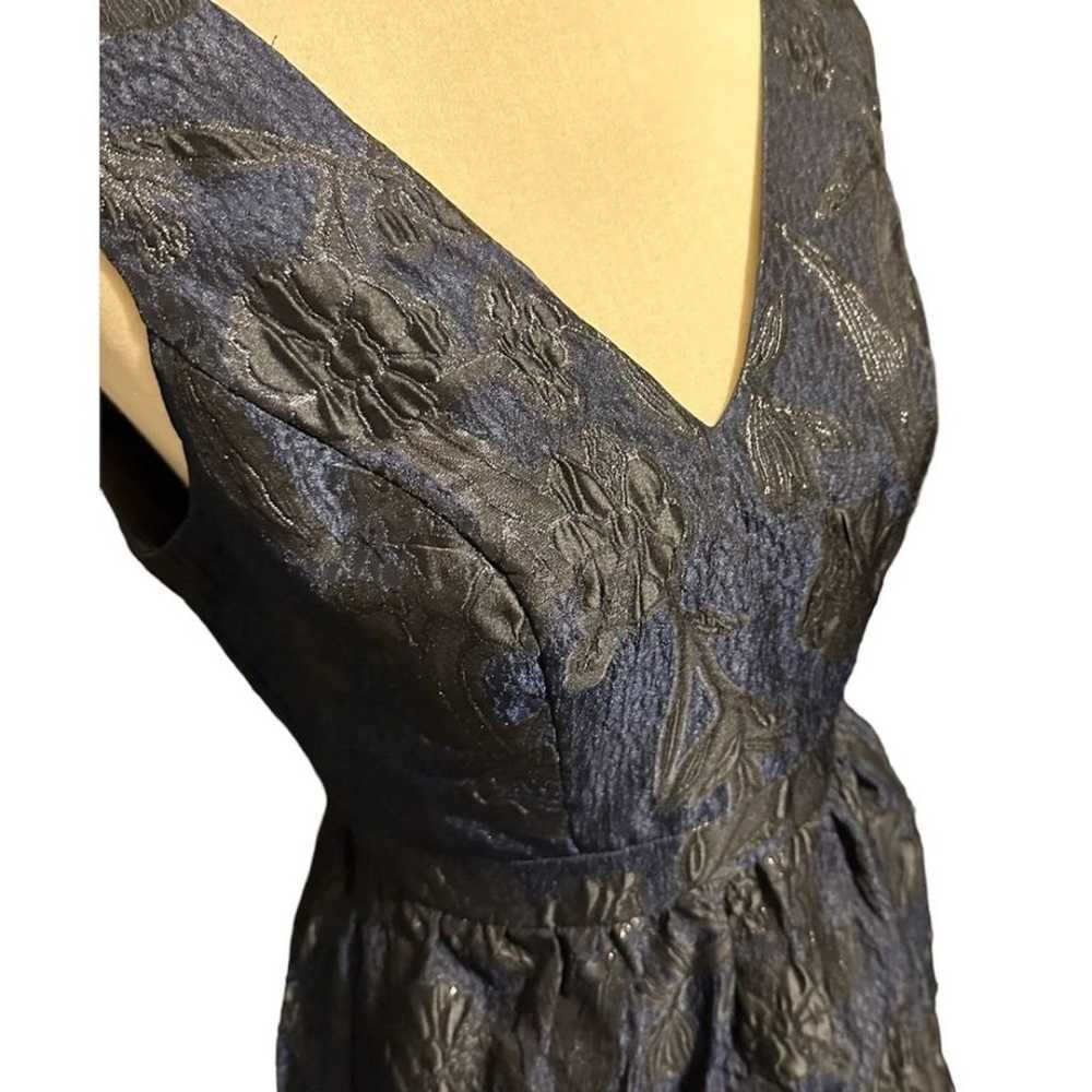 Chi Chi London Navy Floral V Back Dress - image 7