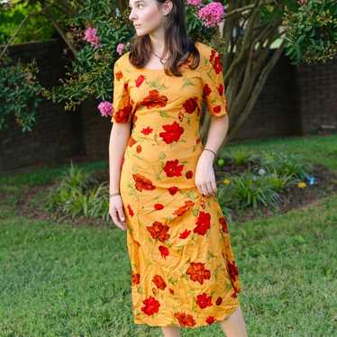 Vintage 90s HABITS Midi Dress size 6