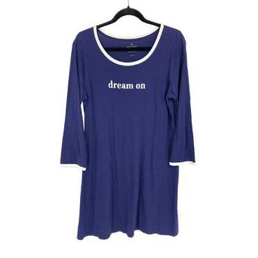 Kate Spade Nightshirt Womens Large Blue White Tri… - image 1