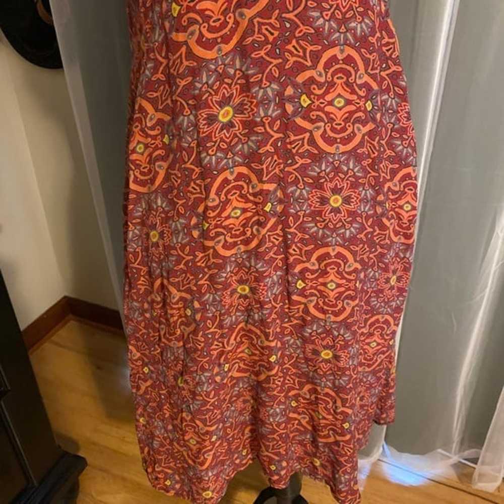 Vintage 90’s GAP silky boho ornate halter dress - image 3