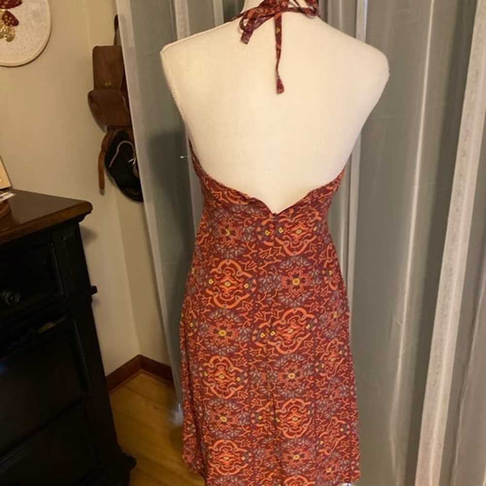 Vintage 90’s GAP silky boho ornate halter dress - image 4