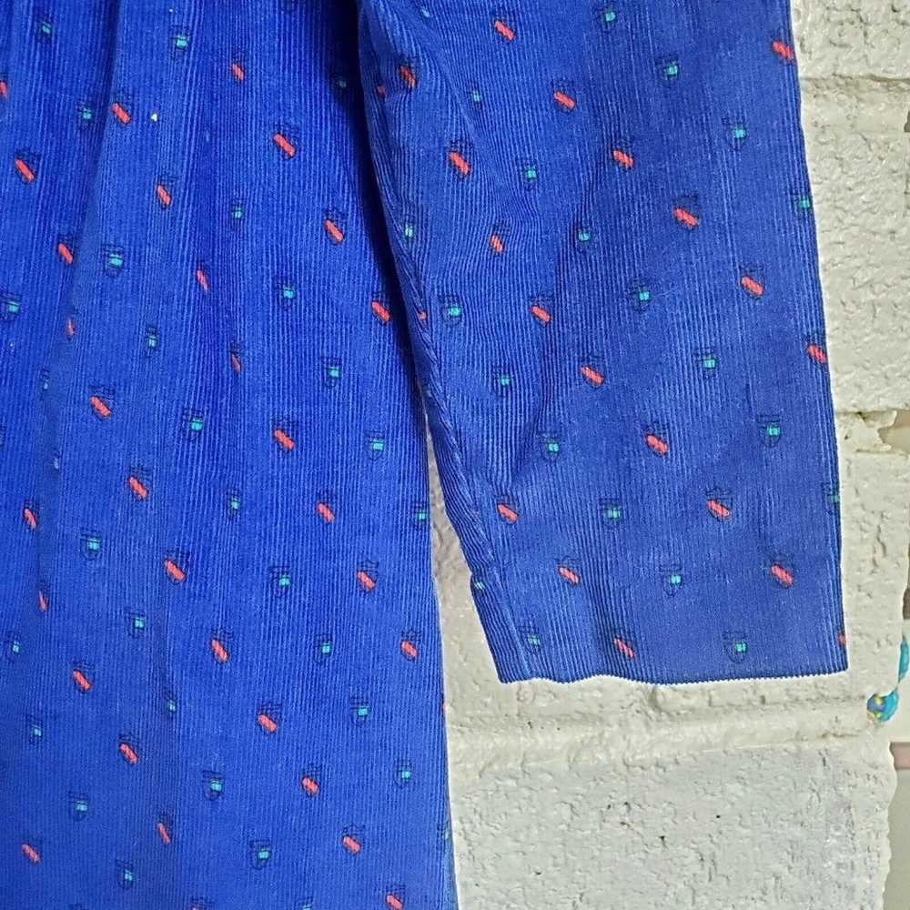 Allen Lolly Dress Women's Size 6 Blue Corduroy Lo… - image 7