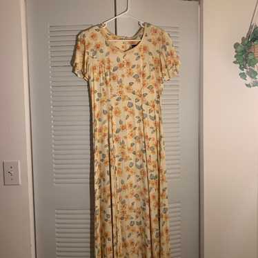 Vintage yellow floral dress