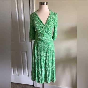 Lilly Pulitzer vintage white label wrap dress gree