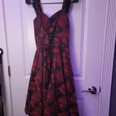 Hearts and Roses Gothic Formal Dress size 6