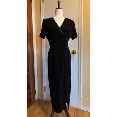 Vintage Green Velvet Bodycon Floor Length Dress