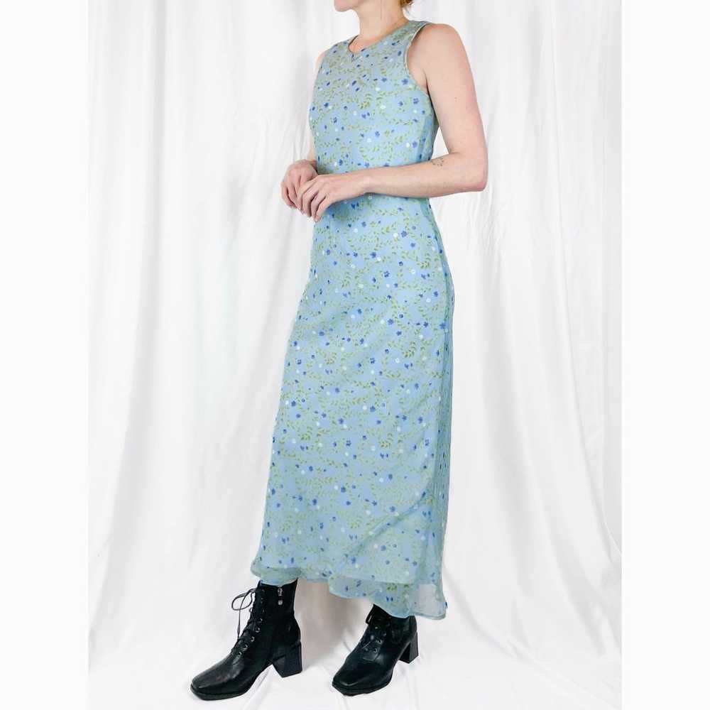 Vintage Y2K Maxi Dress • Blue Floral - image 2